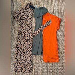 LEOPARD ANIMAL PRINT DRESS SHEIN OVERSIZED DRESS SHIRT SIZE SMALL BUNDLE